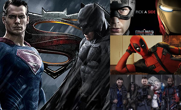 Súper héroes en el cine para el 2016