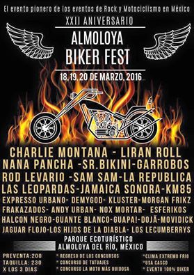 Regresa el Almoloya Biker Fest en su XXII Aniversario,  el evento pionero del los Festivales de Rock y Motociclismo en Méxíco, del 18 al 20 de Marzo e...