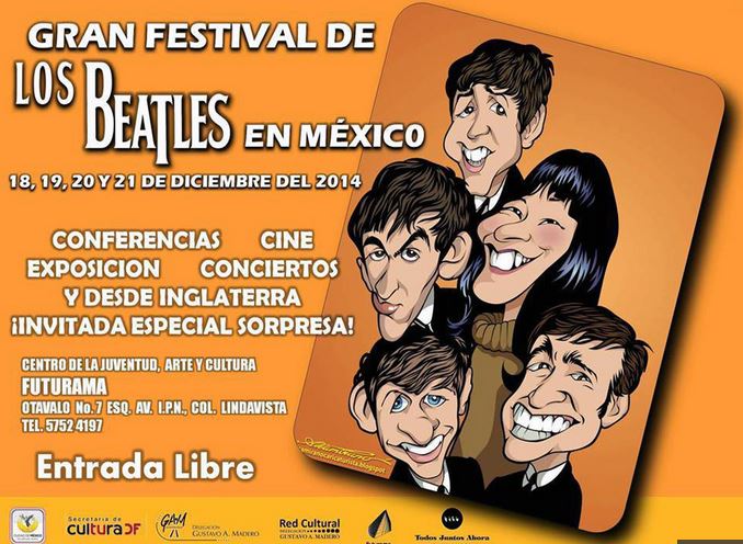 Del 18 al 21 de diciembre se llevará a cabo el Gran Festival de los Beatles 2014 en la ciudad de México.  

Este festival dedicado a todos los amant...