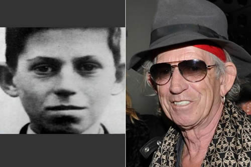 Keith Richards - antes & después