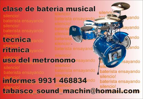 Que onda, pues nuestros amigos de Tabasco Sound Machín, nos invitan a las clínicas de bateria.

