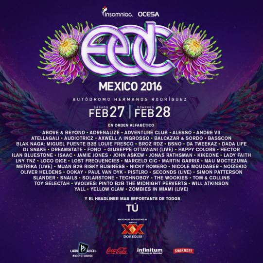 Regresa el Electric Daisy Carnival México, el festival más famoso de música electrónica en nuestro país, en su tercera edición. Este festival se reali...