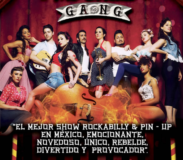 HEELS ON FIRE & THE CIRCUIT GANG show de Rockabilly en la Condesa.
