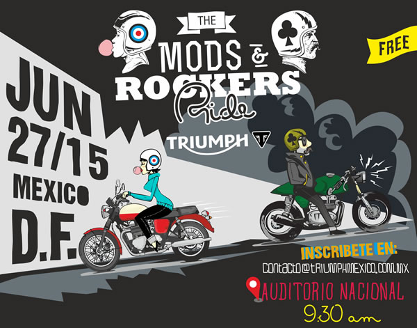 El próximo 27 de junio llega el MODS & ROCKERS RIDE patrocinado por TRIUMPH MOTORCYCLES, una experiencia única para todos los amantes de las motocicle...