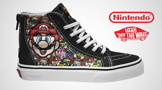 Nintendo y Vans han creado una línea de tenis con los personajes más emblemáticos de Nintendo.  Desde Mario Bros hasta Zelda, esta colección busca lle...