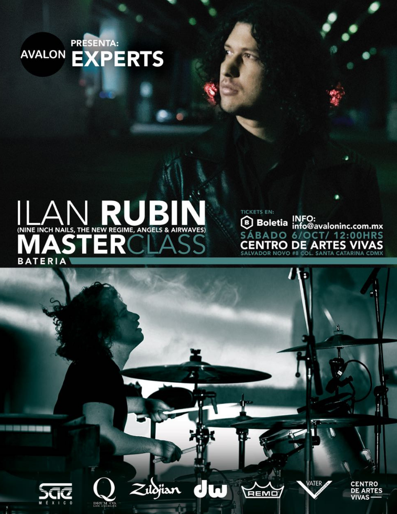 Ilan Rubin de Nine Inch Nails y músicos mexicanos se unen en una Masterclass de bateristas