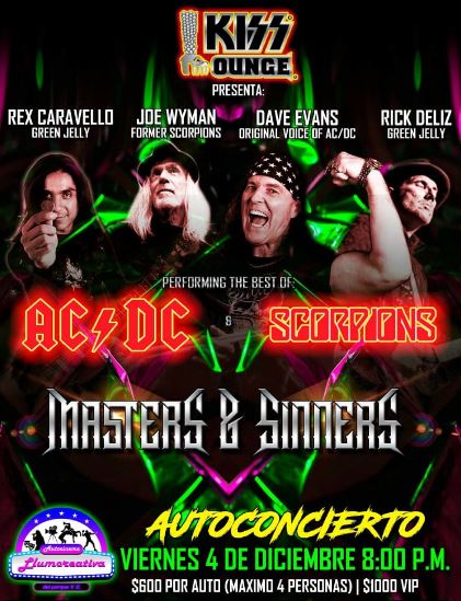 Llega en diciembre el primer autoconcierto Internacional 'Masters and Sinners' a la CDMX