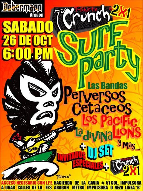 TCRUNCH SURF PARTY - 26 de Octubre, Dobermann Aragn