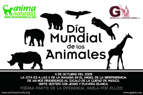 Gran Marcha por el Dia Mundial de los Animales - 4 Octubre 2009