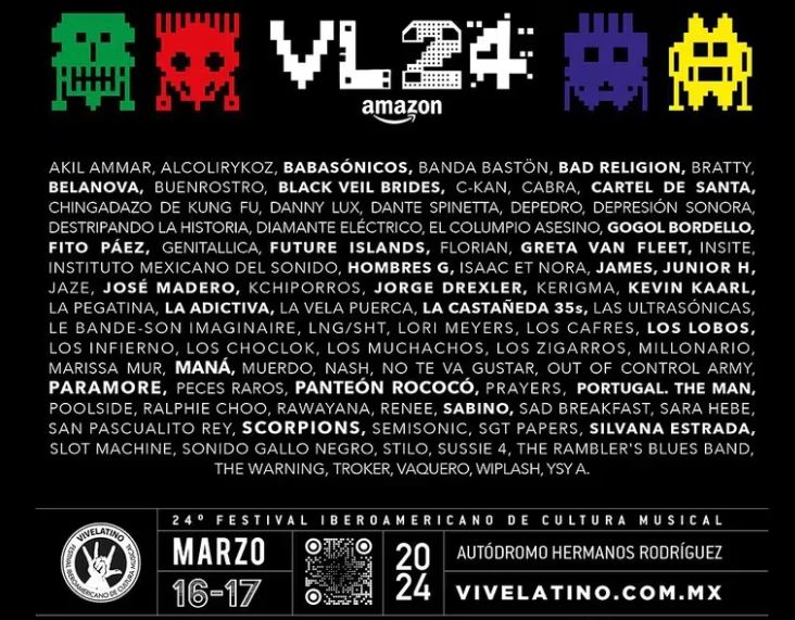VIVE LATINO 2024Da a conocer cartel de su edición 24, conoce el cartel del festival rockera más importante de México