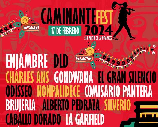 FESTIVAL CAMINANTEEnjambre, DLD, Gondwana, El Gran Silencio y más - 17 febrero, festival caminante llega el 17 de febrero 2024 al estado de México