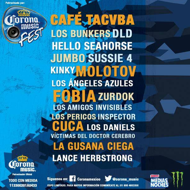 CORONA MUSIC FEST 2014!Nuevas Fechas, 