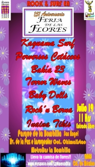 FERIA DE LAS FLORES 19 DE JULIO.- SURF, ROCK Y SKA, 