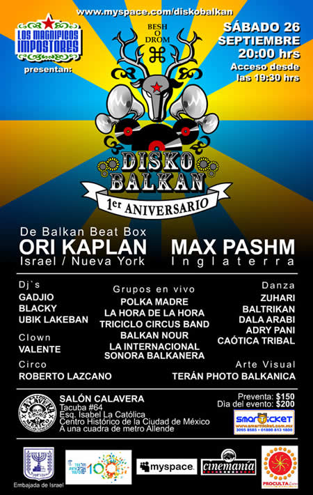 DISKO BALKAN1er Aniversario - 26 Septiembre, 