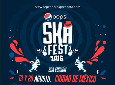 PEPSI SKA FEST2da edición 13 y 20 de Agosto , Pepsi ska fest 2016, Mighty Mighty Bosstones en México, Reel Big Fish en México, Save Ferris en México