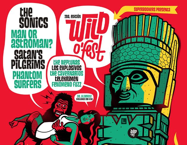 WILD O´FESTTHE SONICS y MAN OR ASTROMAN en Carpa Astros, wild o´fest, the sonics y man or astroman en mexico