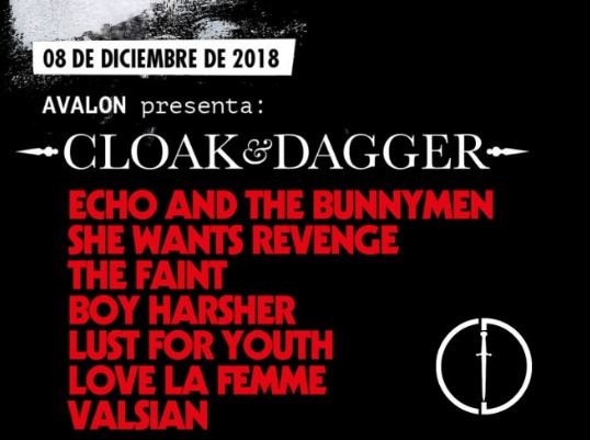 Echo and the bunnymen, She wants revenge, The Faint y más el próximo 8 de diciembre