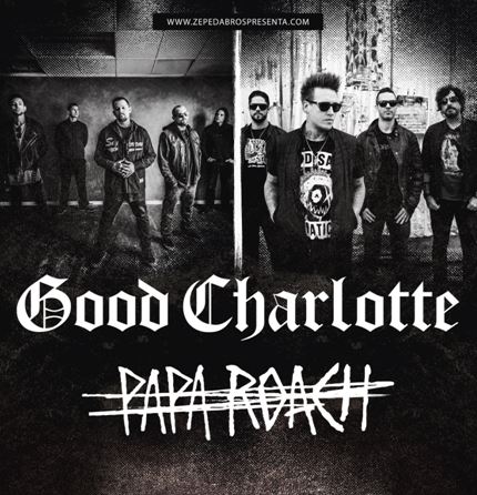 GOOD CHARLOTTE Y PAPA ROACH12 de Octubre en la Ciudad de Mëxico, Después de varios años de ausencia en nuestro país el público podrá disfrutar del mejor rock de la actualidad, pero con representantes que poseen una sólida trayectoria tras de sí Good Charlotte y Papa Roach