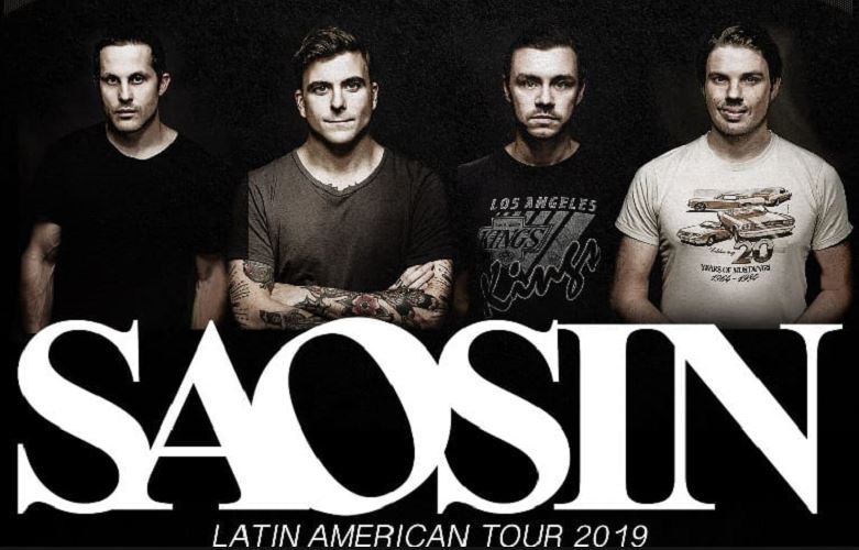 SAOSINRegresa a México el 9 de febrero, SAOSIN en el Lunario este 9 de febrero, Saosin visita por 2da vez México