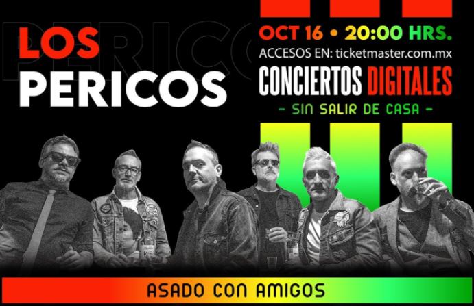 LOS PERICOSTe invitan a su ASADO CON AMIGOS en un show IRREPETIBLE, los pericos en concierto streaming ticketmaster live