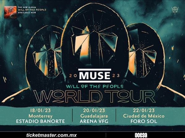 MUSE Tres fechas en México de su Will Of the People World tour, MUSE anuncia fechas en México de su Will Of The People World Tour en 2023