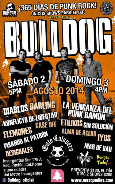 BULLDOGLLEGA ESTA SEMANA A MÉXICO PARA PRESENTAR SU NUEVO DISCO 