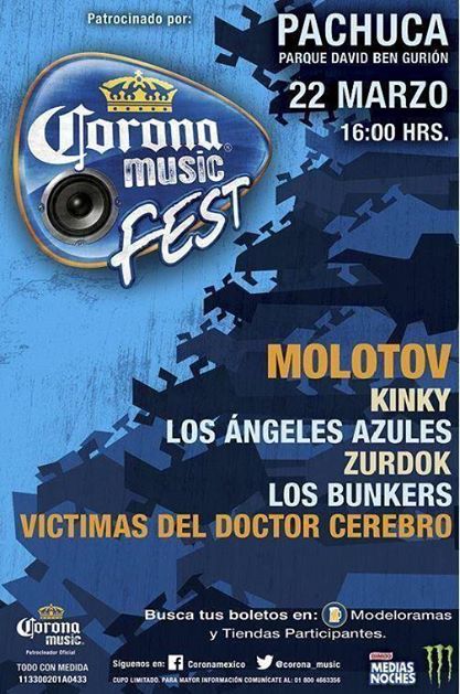 CORONA MUSIC FEST22 de Marzo - inicia la gira, 