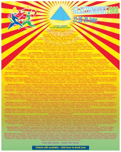 GLASTONBURYCartel Oficial , 