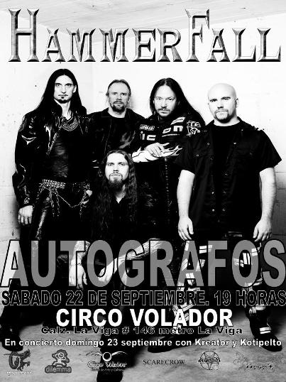 HAMMERFALLFirma de Autógrafos, 