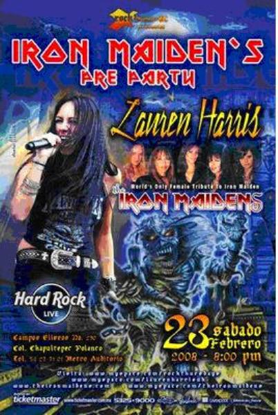 IRON MAIDENS Y LAUREN HARRIS En el Hard Rock Live , 