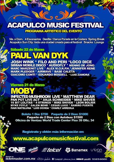 MOBY En el Acapulco Music Festival 2008, 