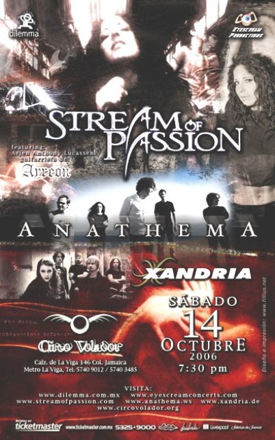 STREAM OF PASION, ANATEMA Y XANDRIACirco Volador , 