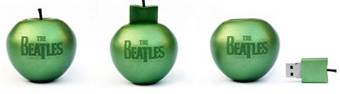 LOS BEATLES LANZAN SU CATÁLOGO ESTÉREO EN FORMATO USBEn USB en forma de Manzana, 