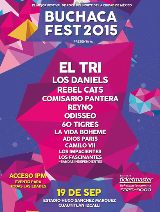 El Tri, Los Daniels, Rebel Cats y más, 19 septiembre