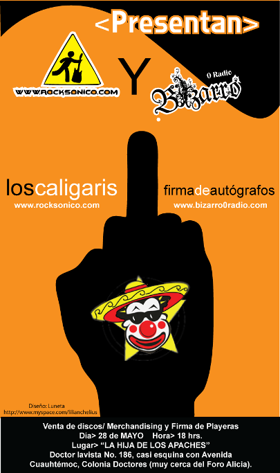 LOS CALIGARIS Firma de autógrafos , 