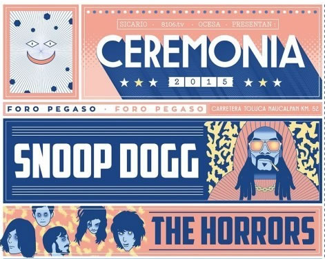 FESTIVAL CEREMONIA 2015Snoop Dogg, The Horrors entre los destacados - 9 de Mayo, 