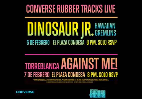 CONVERSE RUBBER TRACKS LIVE MEXICO 2015AGAINST ME + DINOSAUR JR - 6 y 7 de Febrero, 