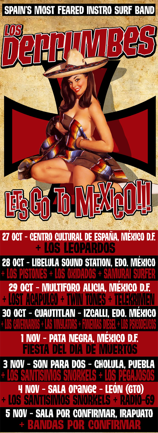 LOS DERRUMBES Gira por México - 27 Oct al 5 Nov , 