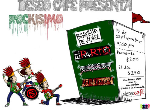 Dan el grito de 15 de septiembre  en el Deseo Café