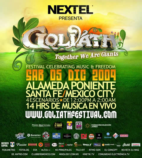 GOLIATH FESTIVAL 5 de Diciembre - Horarios, 