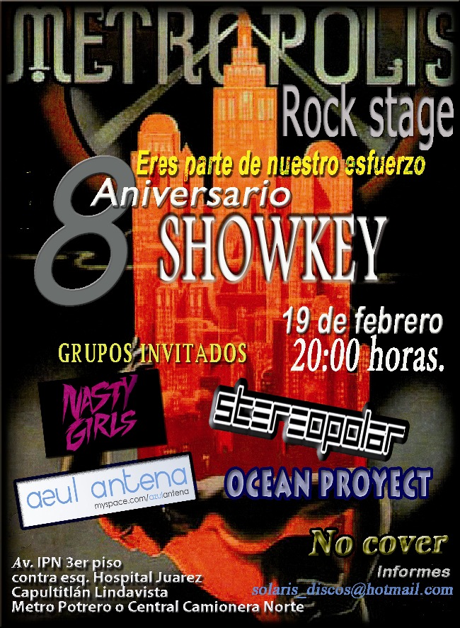 METROPOLIS ROCKSTAGE8vo Aniversario - 19 Febrero, 