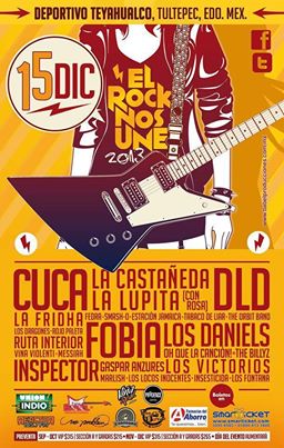 EL ROCK NOS UNE Fobia, Cuca, La Castañeda, La Lupita, DLD - 15 Dic, 