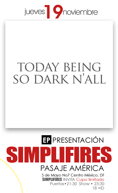 Presenta nuevo EP - Today Being So Dark n´all