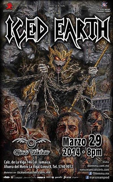 ICED EARTH29 Marzo - Circo Volador, 