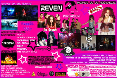 REVENTON con THE NASTY GIRLS30 de Noviembre, 