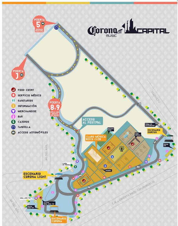 CORONA CAPITALHorarios, Mapa, y más, 