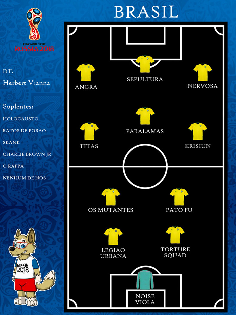 Selección de Brasil Rockera en Rusia 2018