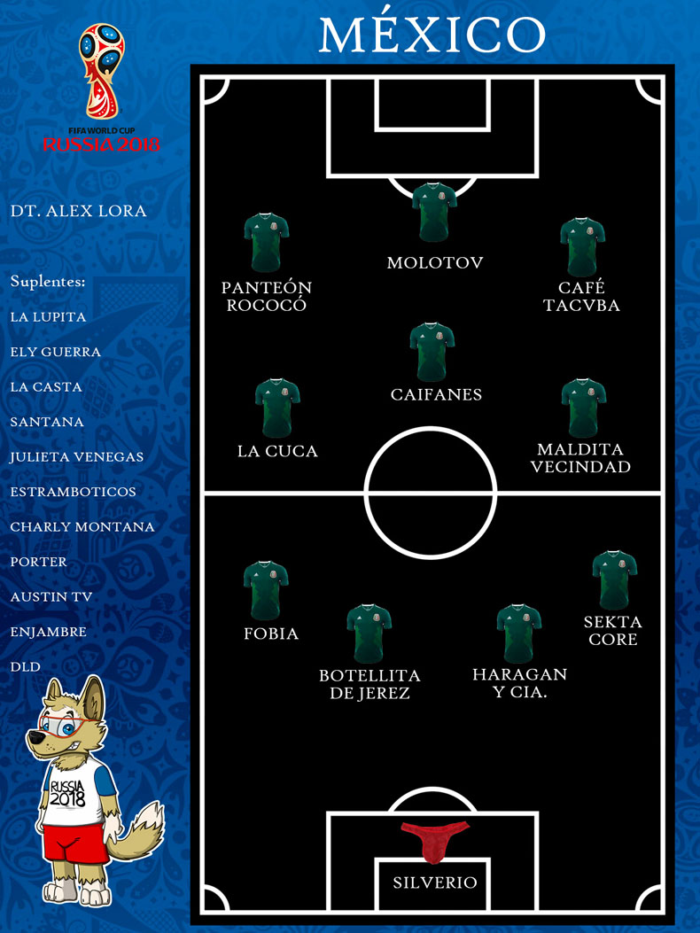 Selección de México Rockera en Rusia 2018