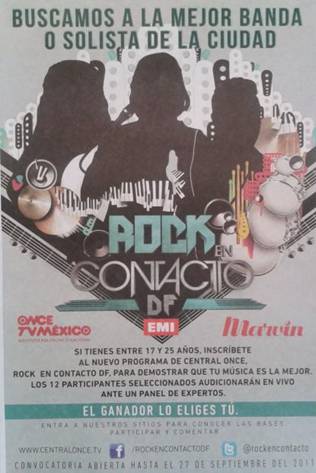 ROCK EN CONTACTO Inicia 14 de Enero, conoce a las bandas participantes, 