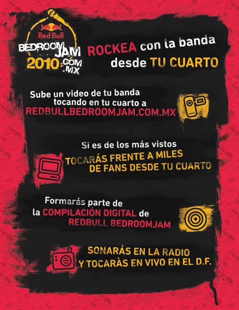 REDBULL BEDROOM JAMRockea con la banda desde tu cuarto., 